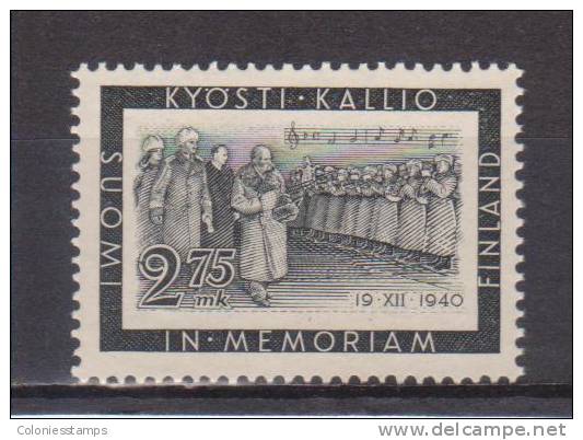 (SA0273) FINLAND, 1941 (Death Of President Kyösti Kallio). Mi # 237. MNH** Stamp - Nuovi