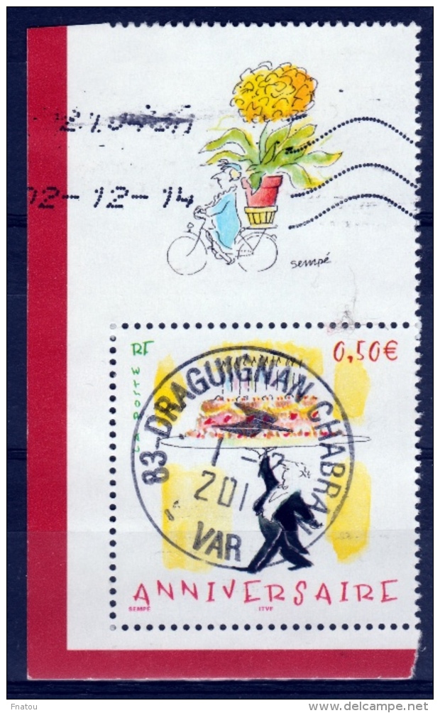 France, "Birthday" By Sempé, 2004, VFU - Used Stamps