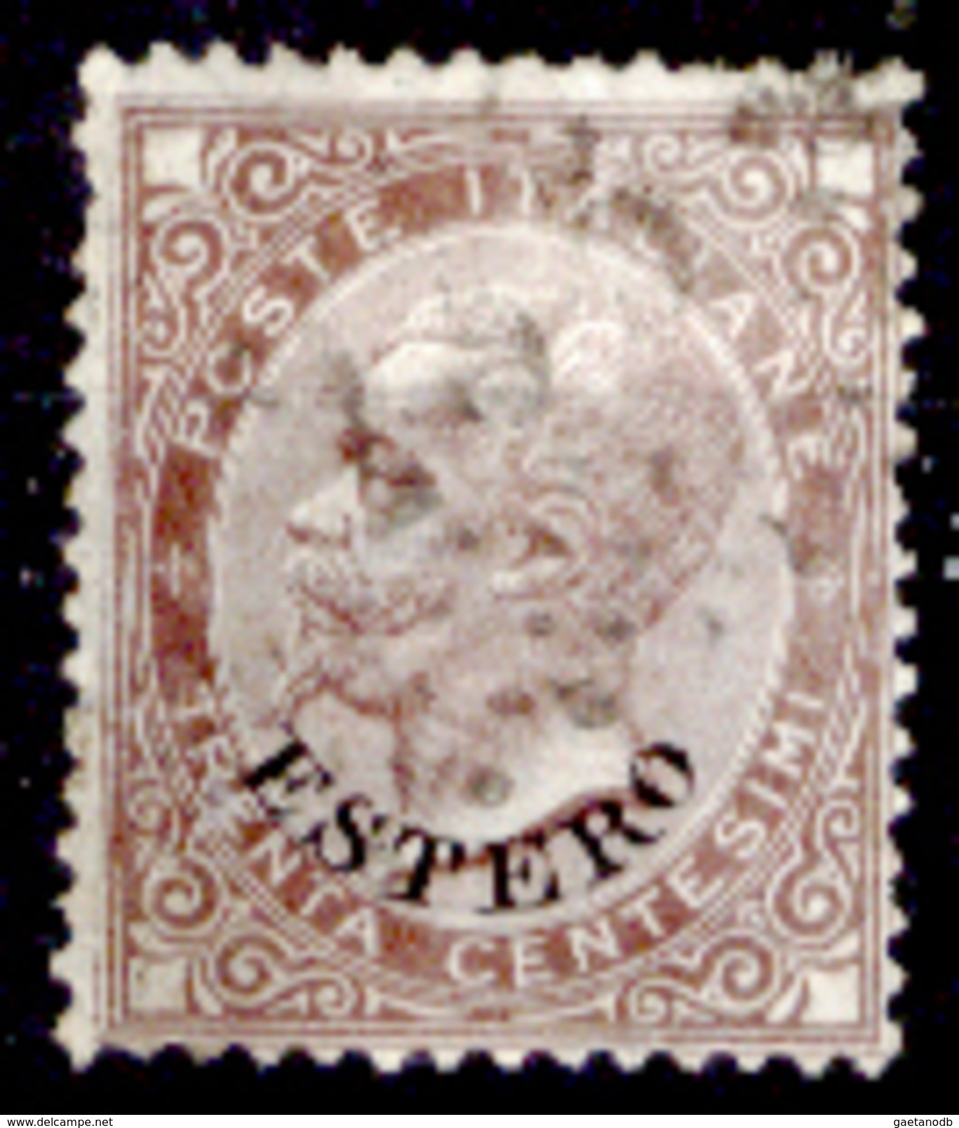 A.00008) Levante Italiano - Soprastampa "ESTERO" 1874: Sassone, N. 6 (o) Used - Privo Di Difetti Occulti - - Amtliche Ausgaben