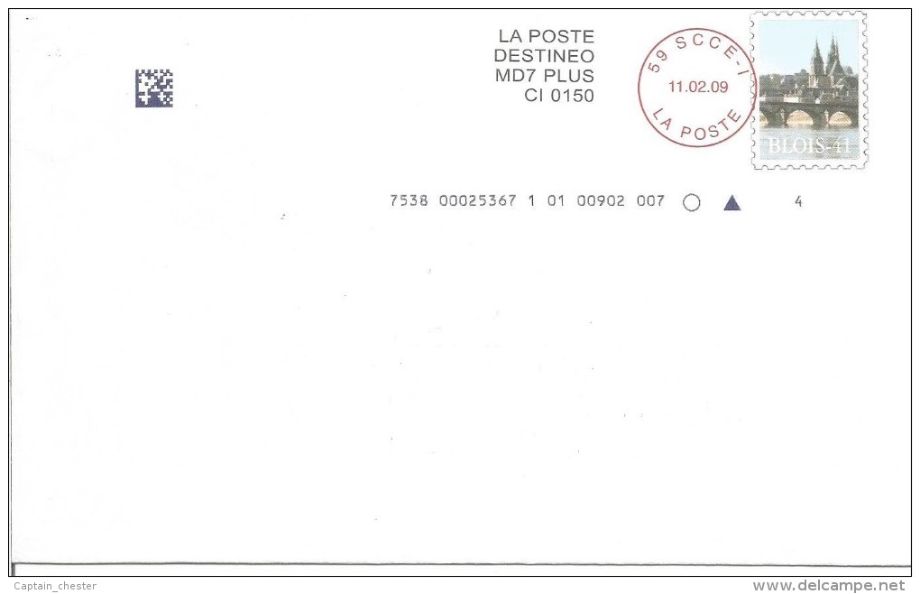 Pseudo Entier Postal " BLOIS 2009 " - Private Stationery