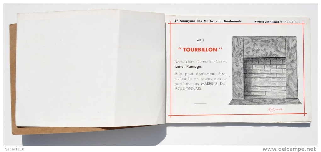 Catalogue 1932-1933 : CHEMINÉES MODERNES De Société Des MARBRES Du BOULONNAIS à HYDREQUENT-RINXENT, Pas-de-Calais - Autres & Non Classés