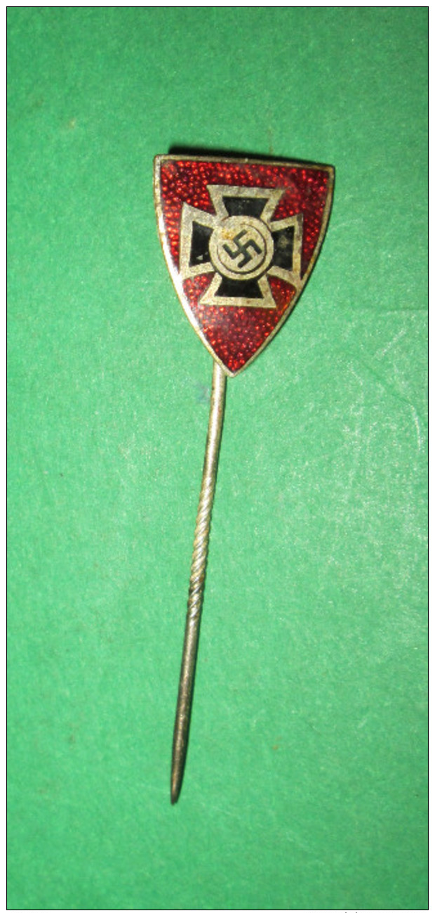 German Tie Pin Spilla Da Cravatta Nazi Iron Cross Croce Di Ferro Smalti Perfetti - 1939-45