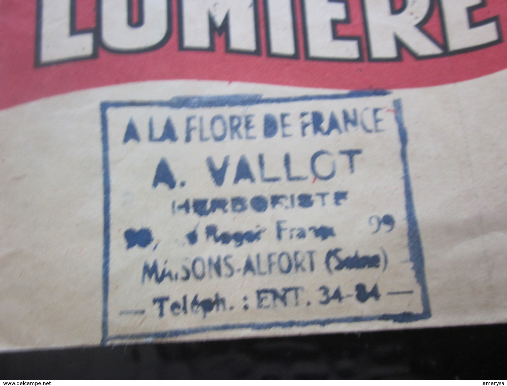 Photographie-1931 Ancienne Pochette Lumichrome "LUMIÈRE" Illustrée  (vide)Pour Photos Vallot Herb Maison-Alfort Matériel - Matériel & Accessoires