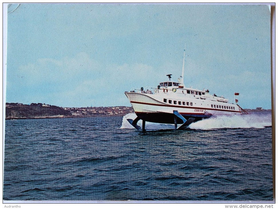 Carte Postale - CONDOR I - Bateau Hydroglisseur Guernesey Jersey Aéroglisseur - Hovercrafts