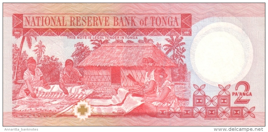 Tonga 2 Pa'Anga ND (2001), UNC, P-32d, TO B207d - Tonga