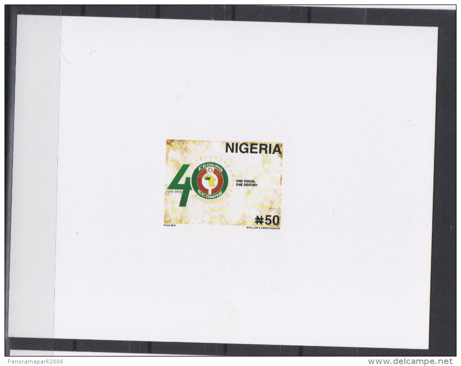 Nigeria 2015 Scarce Proof EPREUVE DE LUXE Emission Commune Joint Issue CEDEAO ECOWAS 40 Ans 40 Years - Joint Issues