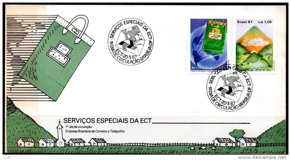 BRAZIL 1987 - First Day Cover With The Issue Of Special Mail Services - FDC