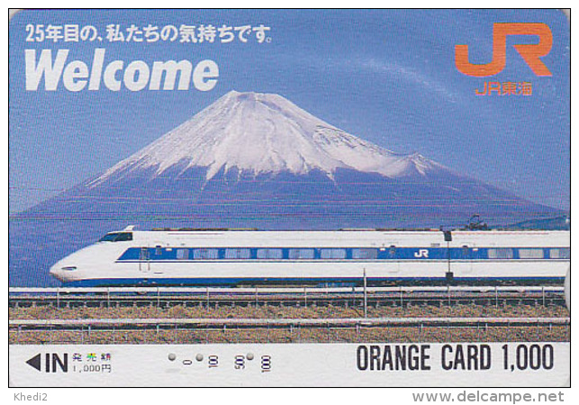 Carte Orange Japon - VOLCAN MONT FUJI & TRAIN - VULCAN Mountain Japan Prepaid JR Card - VULKAN Berg & ZUG Karte - 280 - Montañas