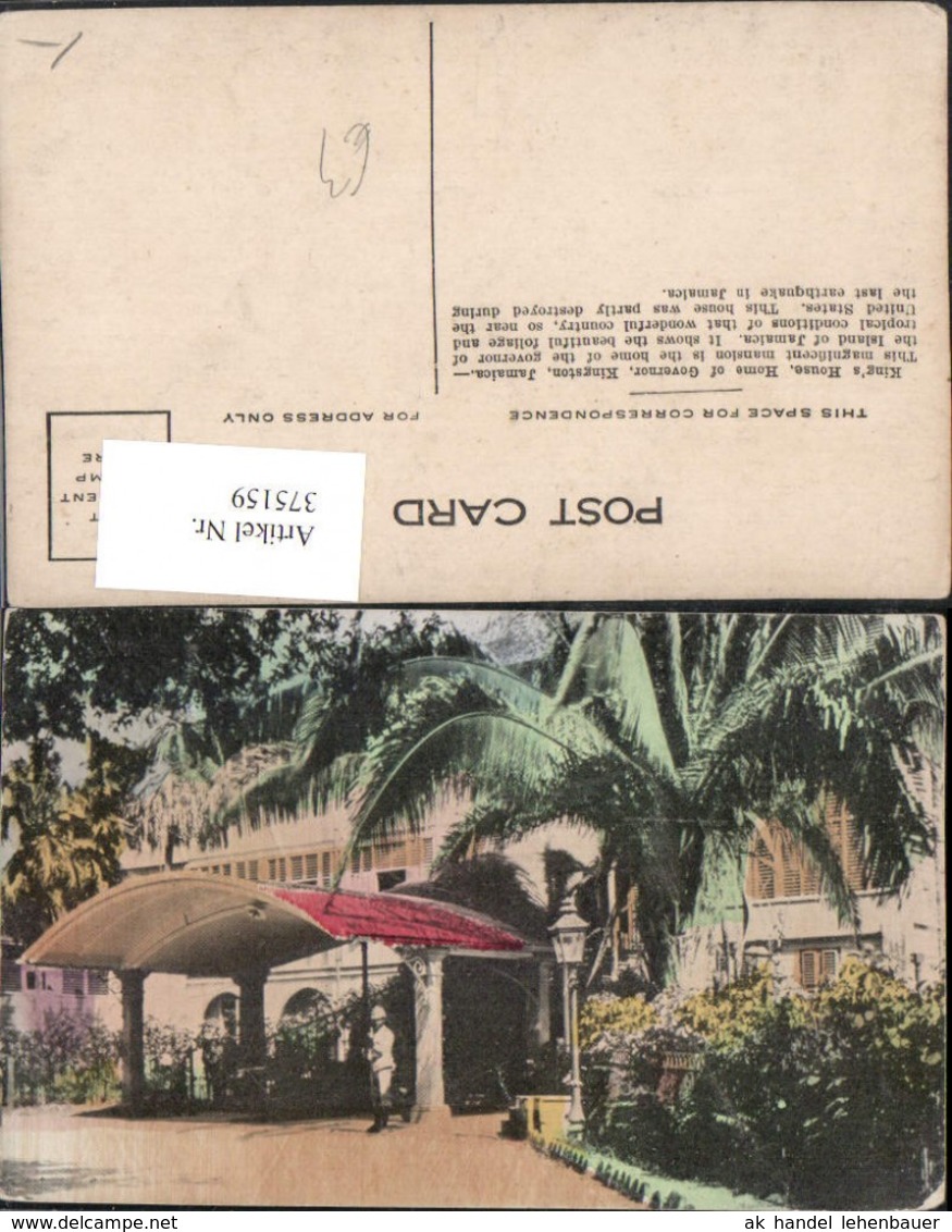 375159,Jamaica Kingston Kings House Home Of Governor Haus Geb&auml;ude - Sonstige & Ohne Zuordnung