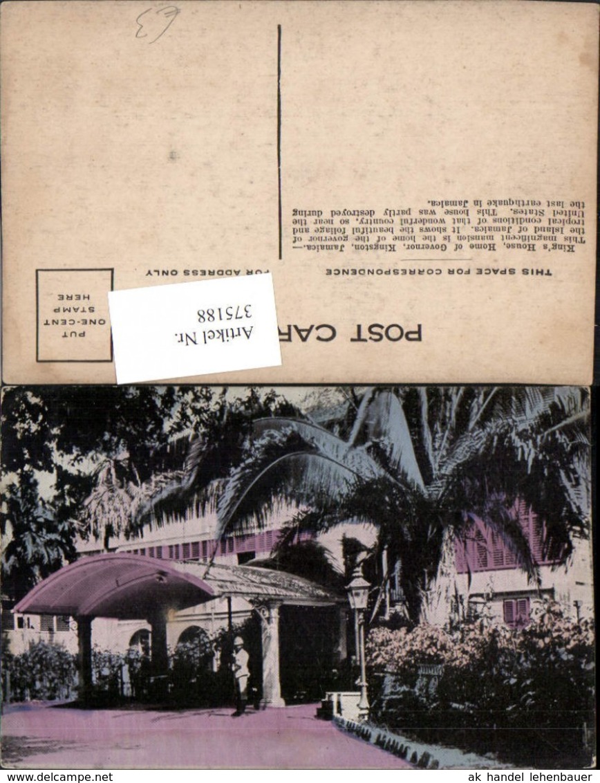 375188,Jamaica Kingston Kings House Home Of Governor Geb&auml;ude - Sonstige & Ohne Zuordnung