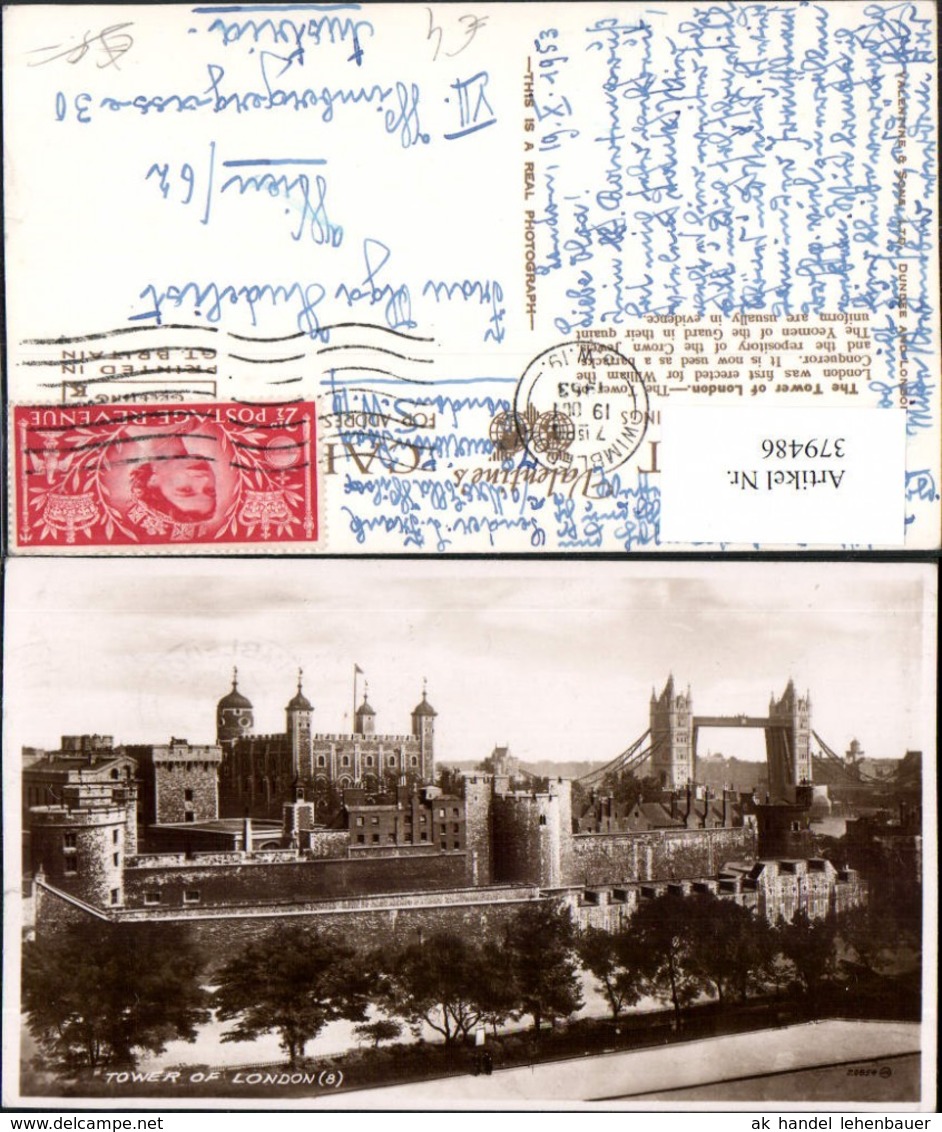 379486,England London Tower Of London Burg U. Gef&auml;ngnis Br&uuml;cke - Sonstige & Ohne Zuordnung