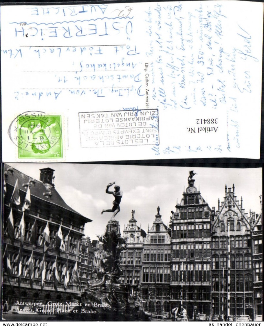 388412,Statue Monument Antwerpen Anvers Grote Markt En Brabo Grand Place Et Brabo - Monuments