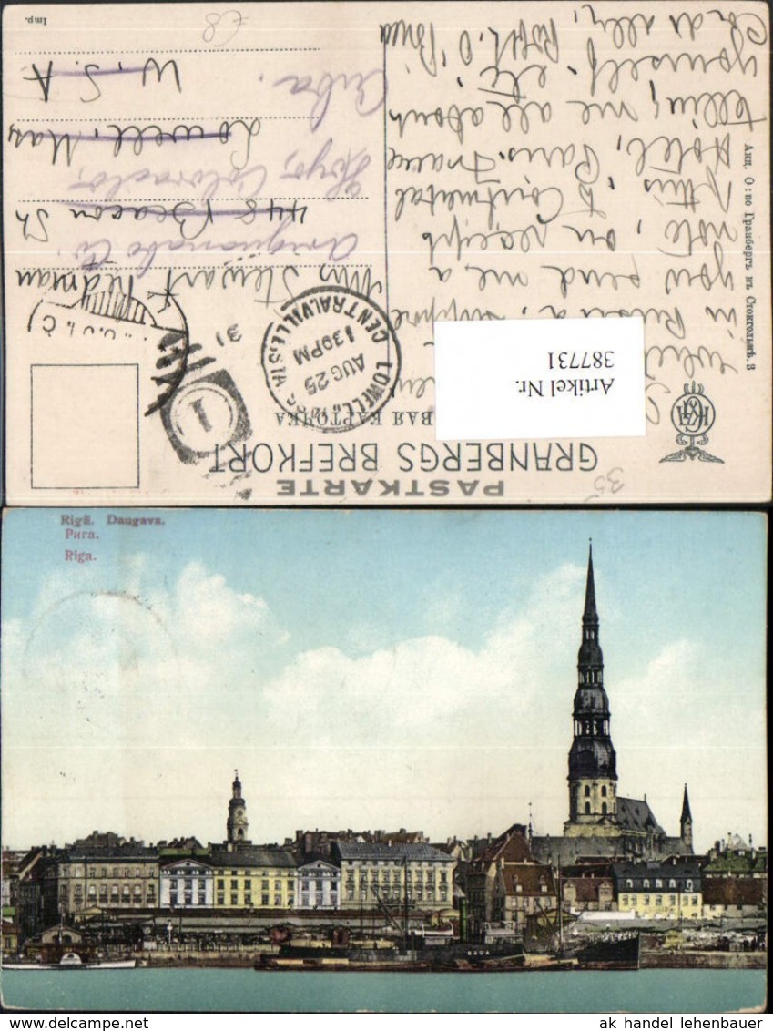 387731,Latvia Riga Daugava Teilansicht - Lettland