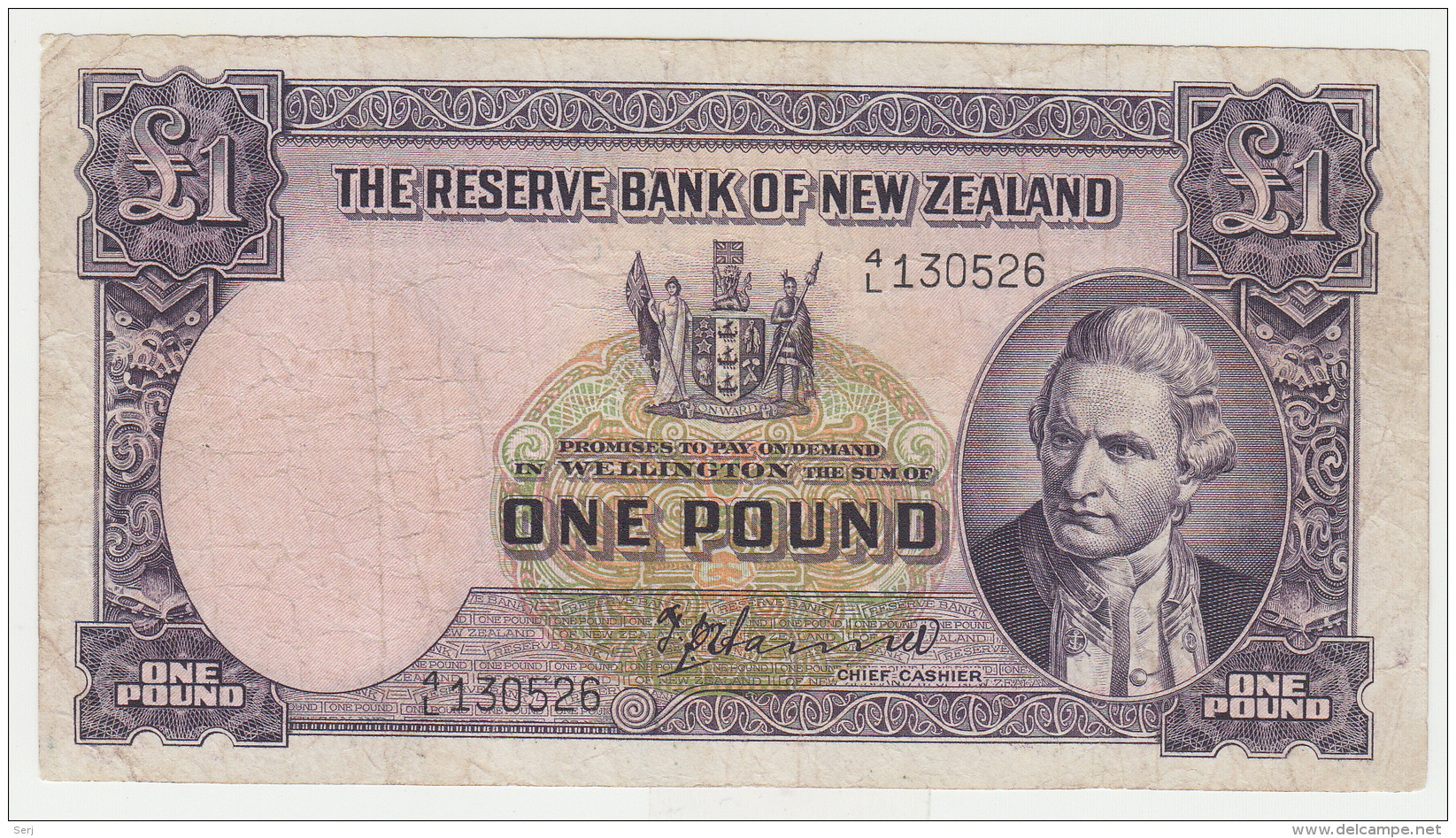 New Zealand 1 Pound 1940 - 1955 AVF Pick 159a 159 A - Neuseeland