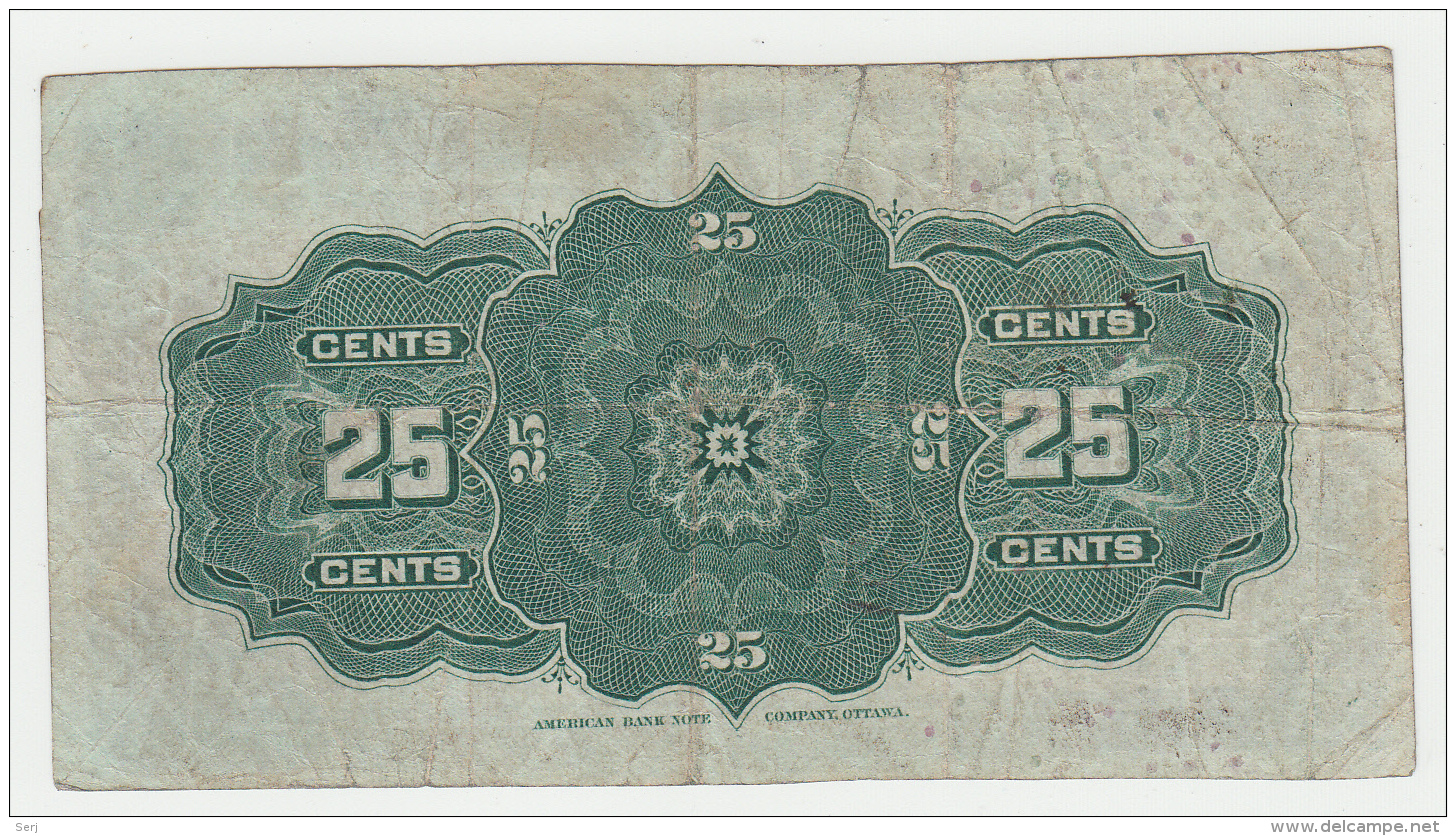 Canada 25 Cent 1900 VF Pick 9a 9 A (Signature Courtney) - Canada
