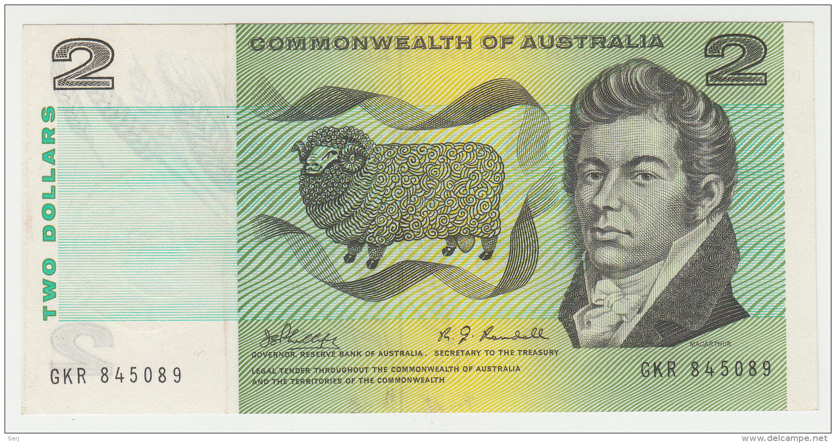 Australia 2 Dollars Banknote 1968 XF Pick 38c - 1966-72 Reserve Bank Of Australia