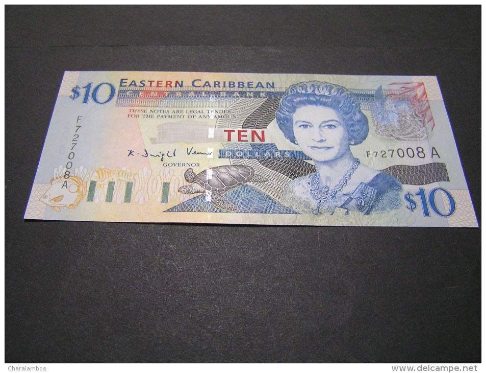 EAST CARIBBEAN STATES 10 Dollars UNC; - Caribes Orientales