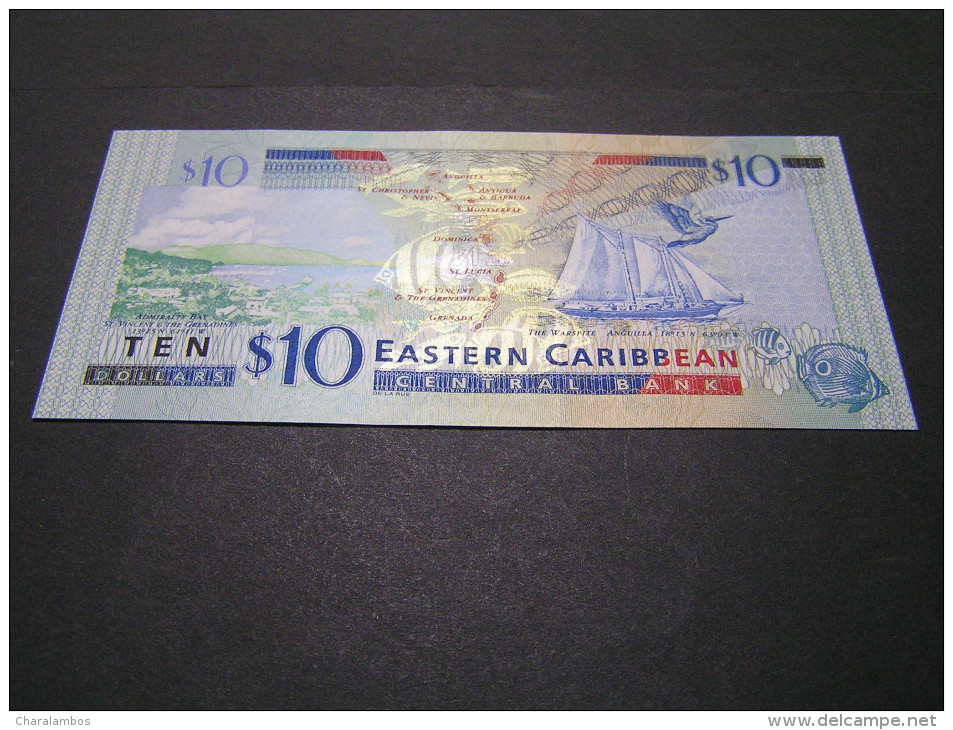 EAST CARIBBEAN STATES 10 Dollars UNC; - Caribes Orientales
