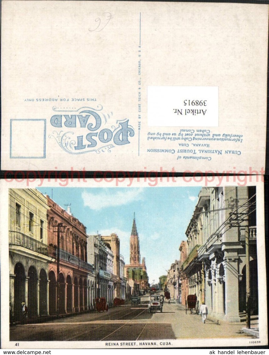 398915,Cuba Havana Reina Street Stra&szlig;enansicht - Sonstige & Ohne Zuordnung