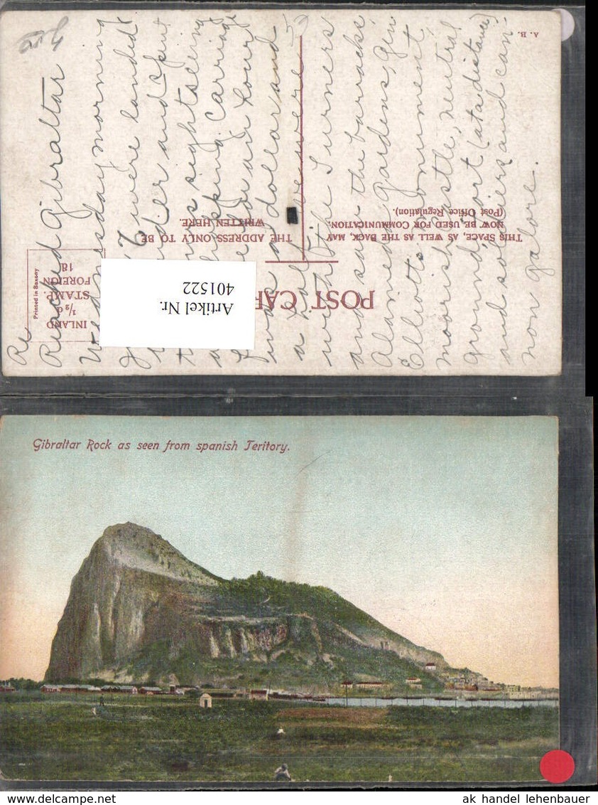 401522,Gibraltar Rock As Seen From Spanish Teritory - Gibraltar