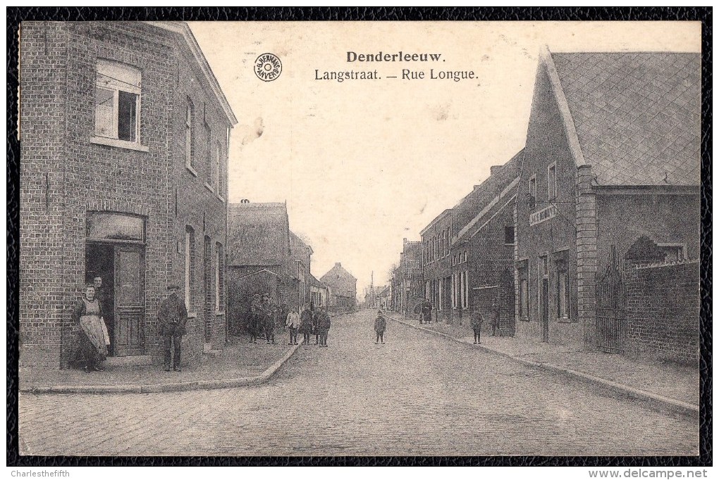 DENDERLEEUW - LANGESTRAAT - Niet Courante Uitgave Hermans - Met Enkelcirkel Bruxelles Oost 1921 Op Rug - Denderleeuw