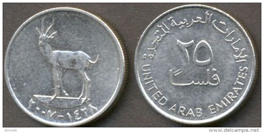 UAE 25, 50 Fils 2007 (1428) A UNC (2 Coins) - United Arab Emirates