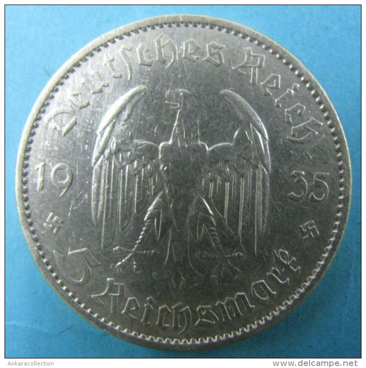 AC - GERMANY 1935 A 5 MARK WW2 NAZI SILVER Garrrisonkirche 3rd Reich - 5 Reichsmark