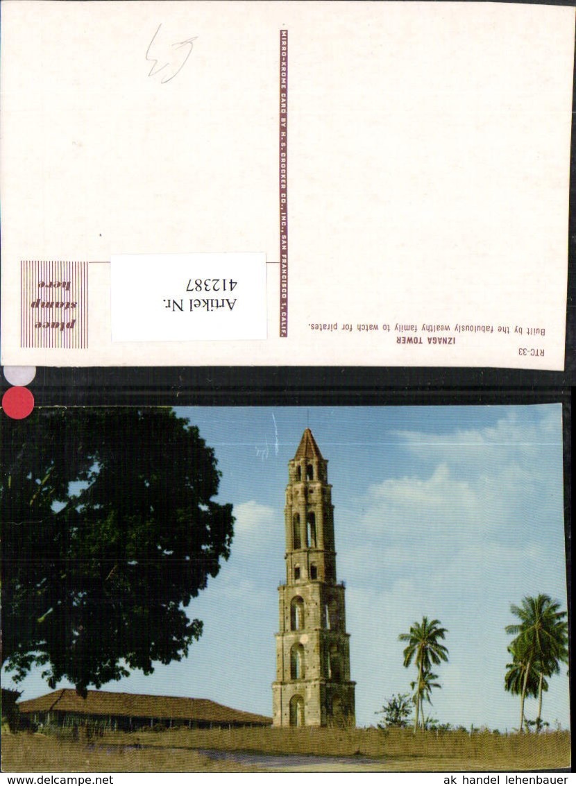 412387,Cuba Iznaga Tower Turm - Sonstige & Ohne Zuordnung