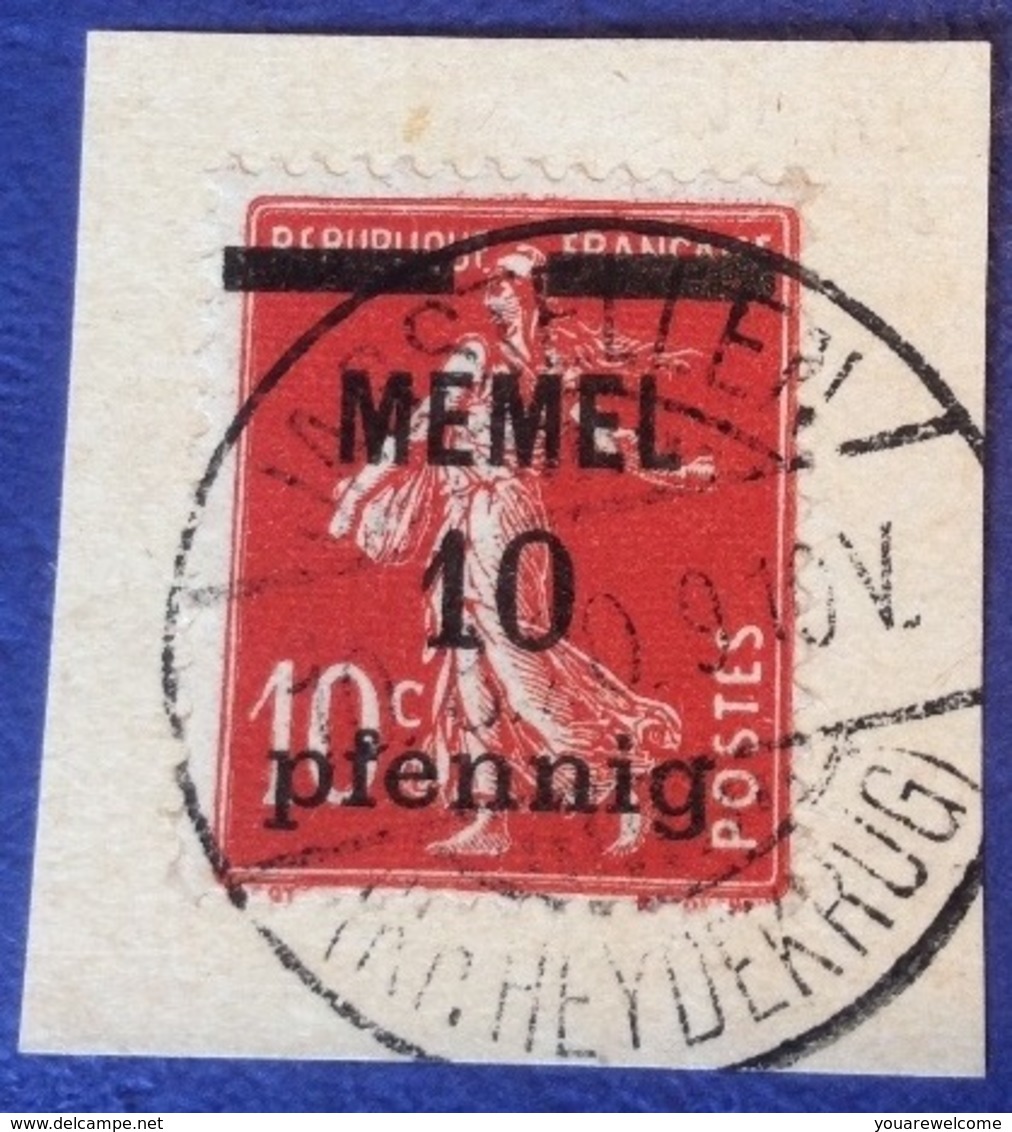 Stempel „JAGSTELLEN 1920“ RR ! Geprüft Dr. Petersen BPP Michel 19y Semeuse (Litauen Latvia Memel Memelgebiet - Oblitérés