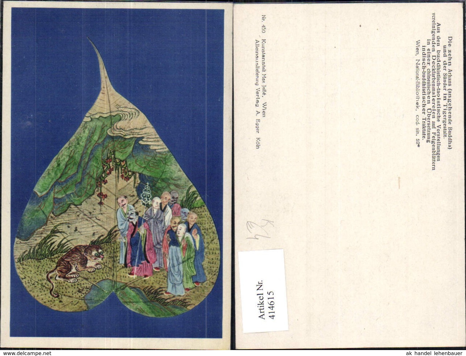 414615,K&uuml;nstler Ak Die Zehn Arhans Angehende Buddha I. Tiergestalt Volkstyp Asien - Asien