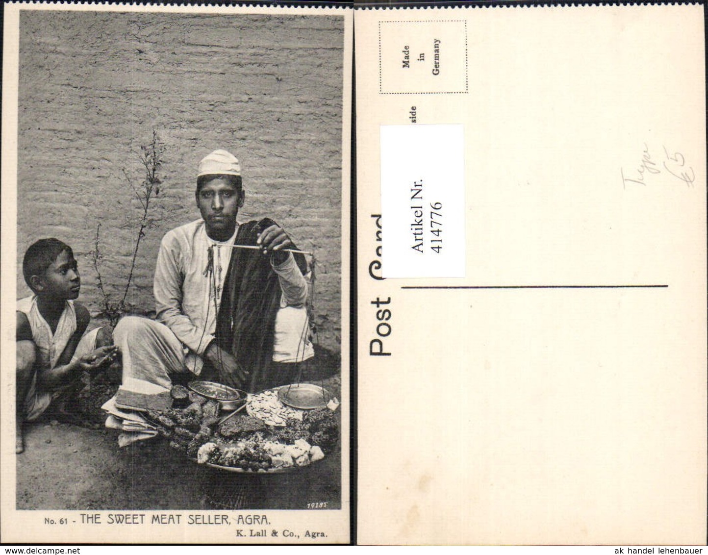 414776,The Sweet Meat Seller Agra Indien Volkstypen Asien - Asia