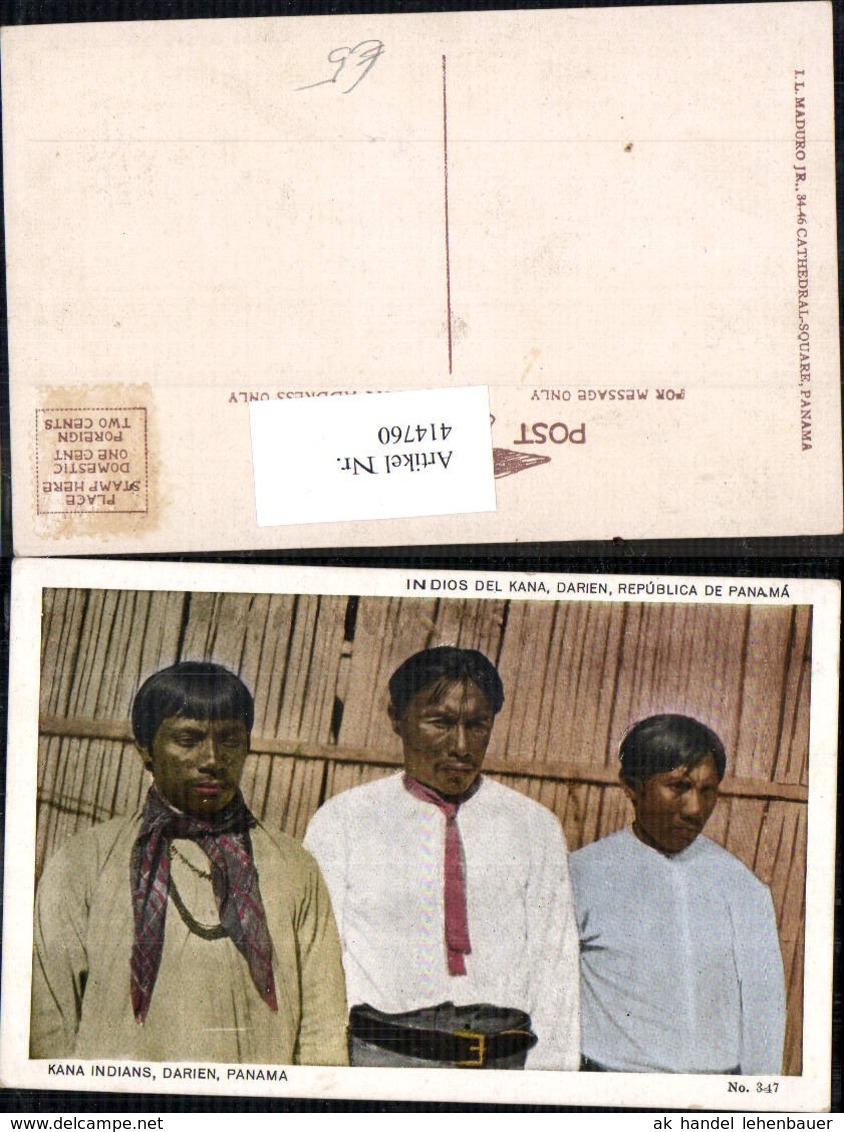 414760,Kana Indians Darien Panama Indios Del Kana M&auml;nner Volkstypen Amerika - Amerika