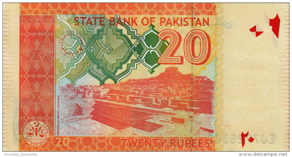 PAKISTAN 20 RUPEES 2013 P-55f UNC  [ PK233i ] - Pakistan