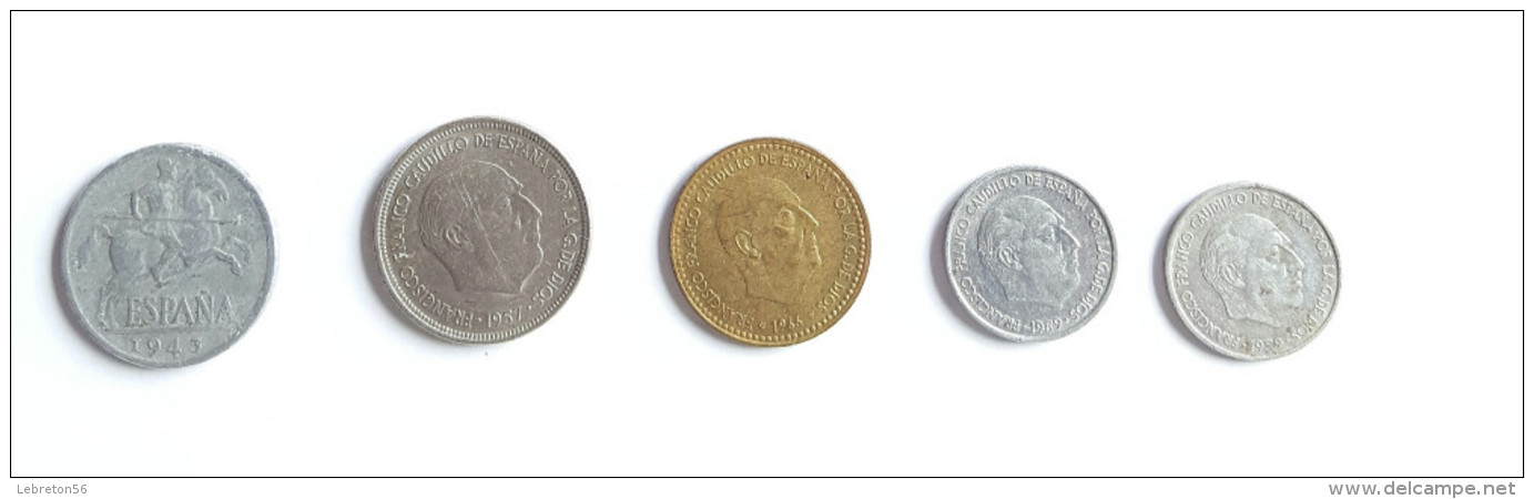 ESPAGNE FRANCO JOLIE SERIE VOIR PHOTO - Lots & Kiloware - Coins