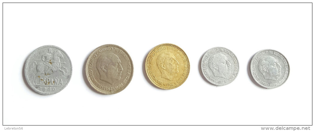 ESPAGNE FRANCO JOLIE SERIE VOIR PHOTO - Mezclas - Monedas