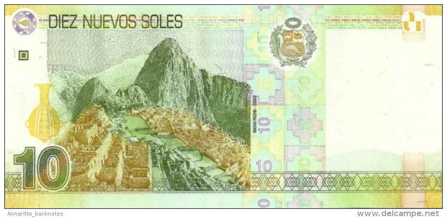 PERU 10 NUEVOS SOLES 2013 P-182b UNC  [ PE182b ] - Perù