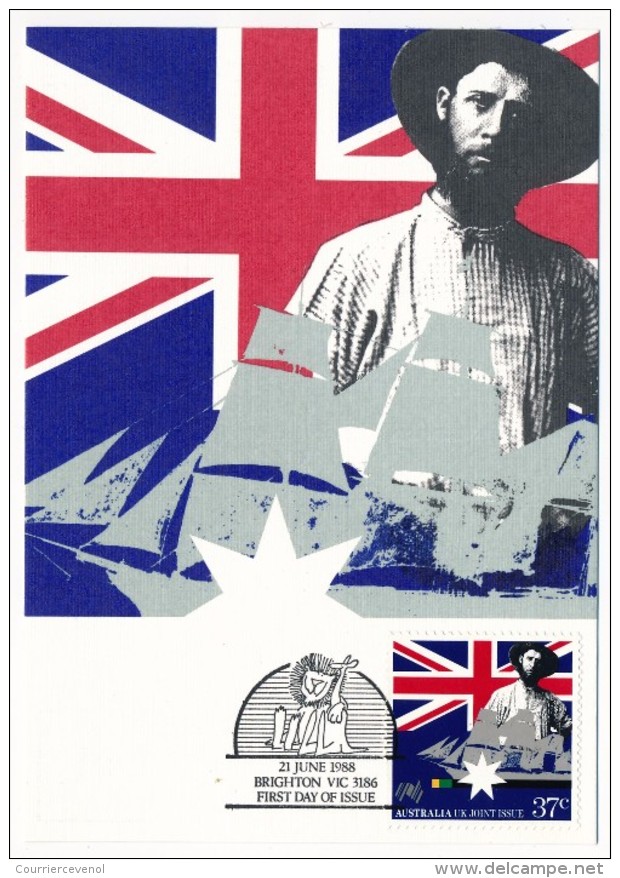 AUSTRALIE - 4 Cartes Maximum - Emission Commune Avec GB - "British Heritage" 21 Juin 1988 - Königshäuser, Adel