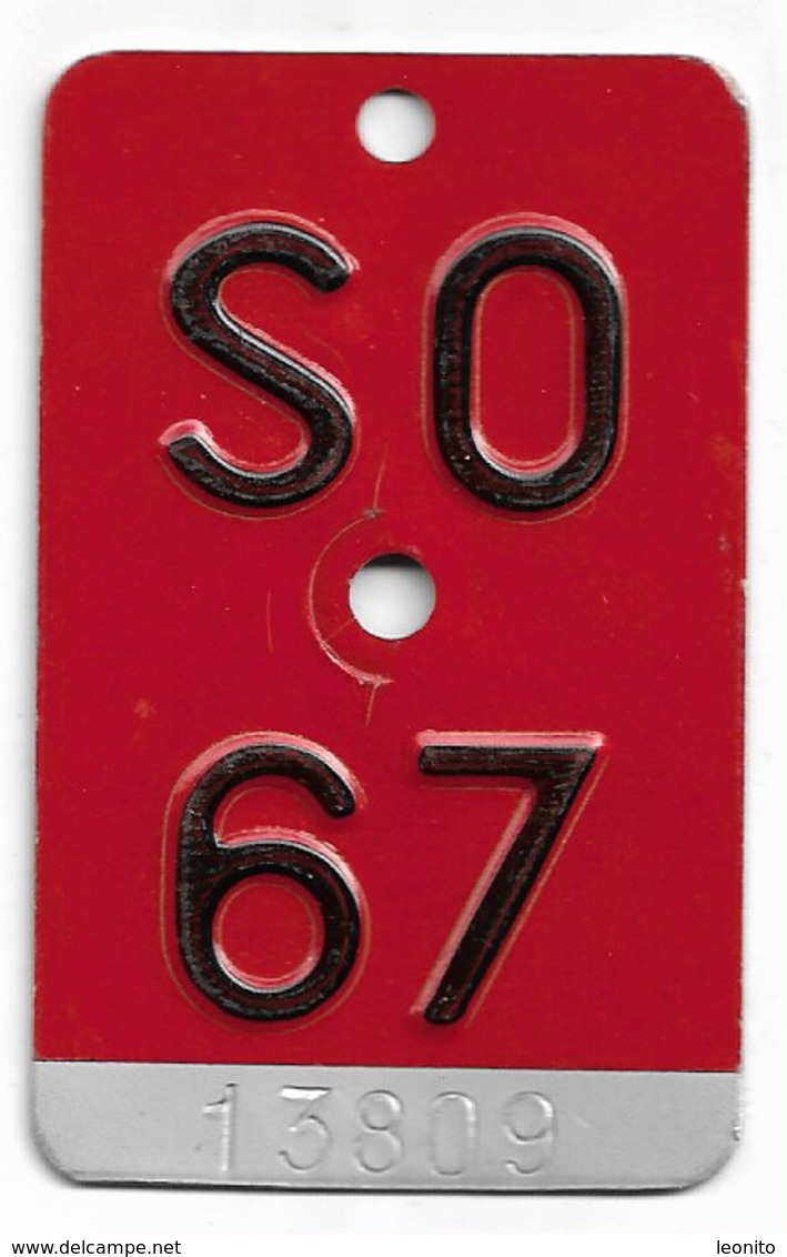 Velonummer Solothurn SO 67 - Placas De Matriculación