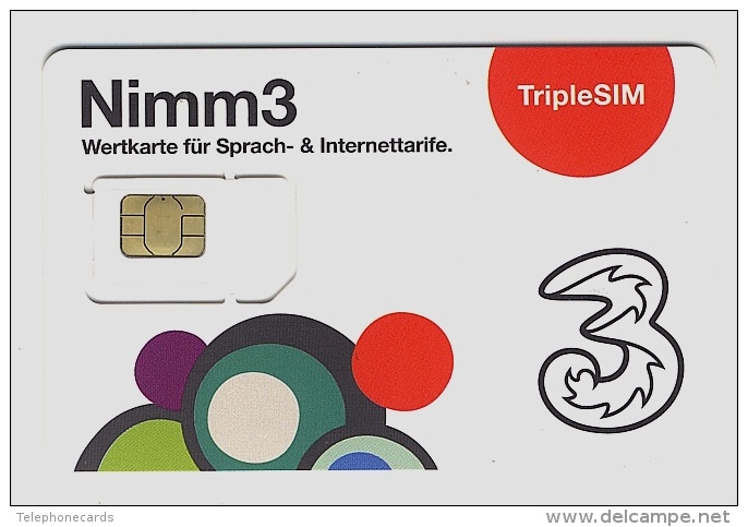 GSM SIM Card With Chip Original____AUTRICHE / AUSTRIA / Österreich____Nimm 3 Triple SIM - Autriche