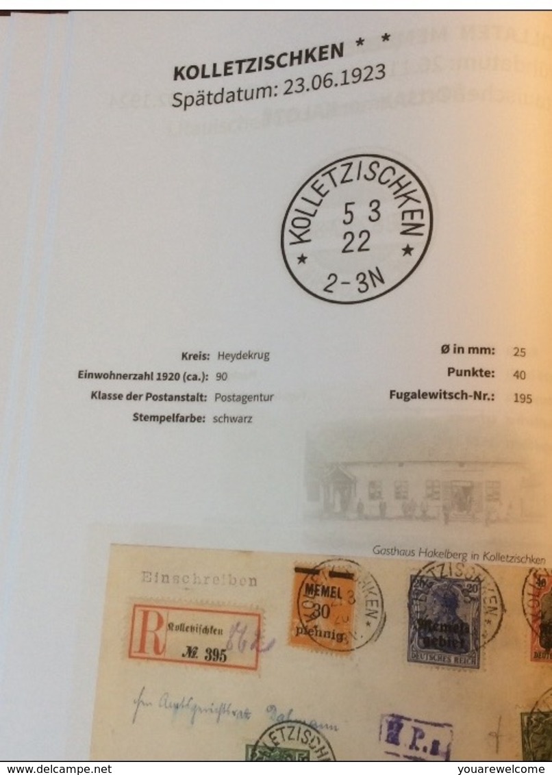 Memel Stempel KOLLETZISCHKEN 1922 Geprüft Dr. Petersen BPP Michel 92 Merson (Memelgebiet - Used Stamps