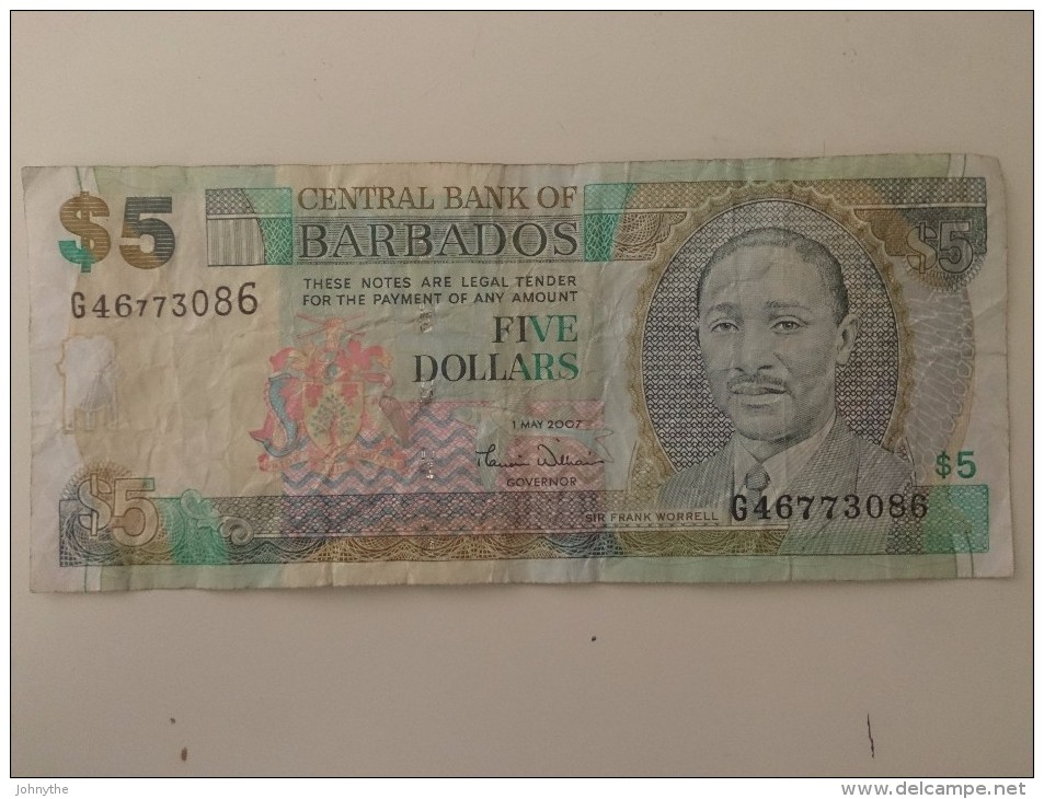 BARBADOS $2, $5, $10, $20, $50 used