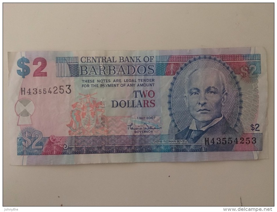 BARBADOS $2, $5, $10, $20, $50 used