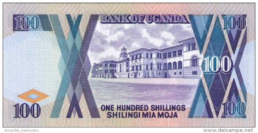 Uganda (BOU) 100 Shillings 1998 UNC Cat No. P-31c / UG135f - Oeganda