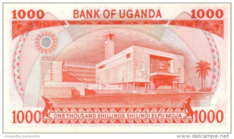 Uganda (BOU) 1000 Shillings 1986 UNC Cat No. P-26a / UG129a - Ouganda