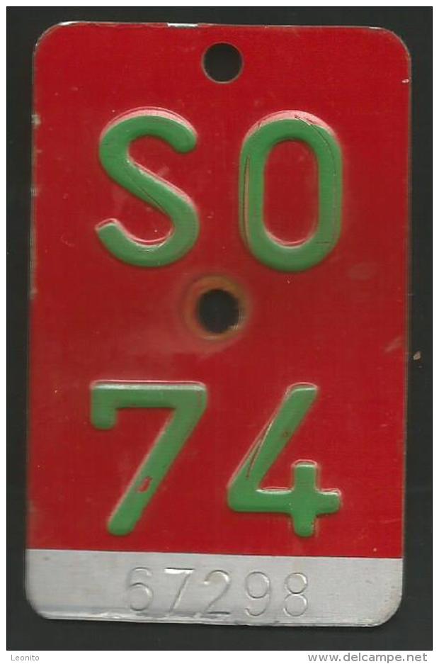 Velonummer Solothurn SO 74 - Placas De Matriculación