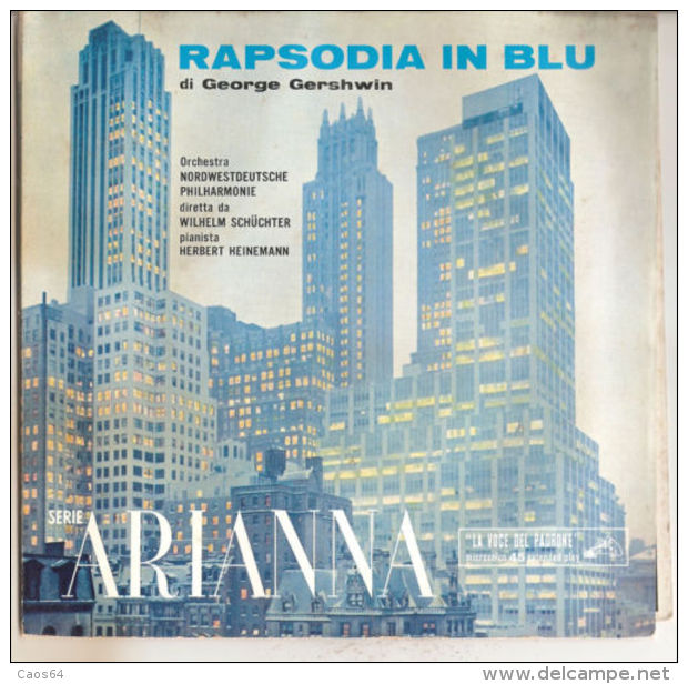 George Gershwin  Rapsodia In Blu - ARIANNA NM/NM - Classique