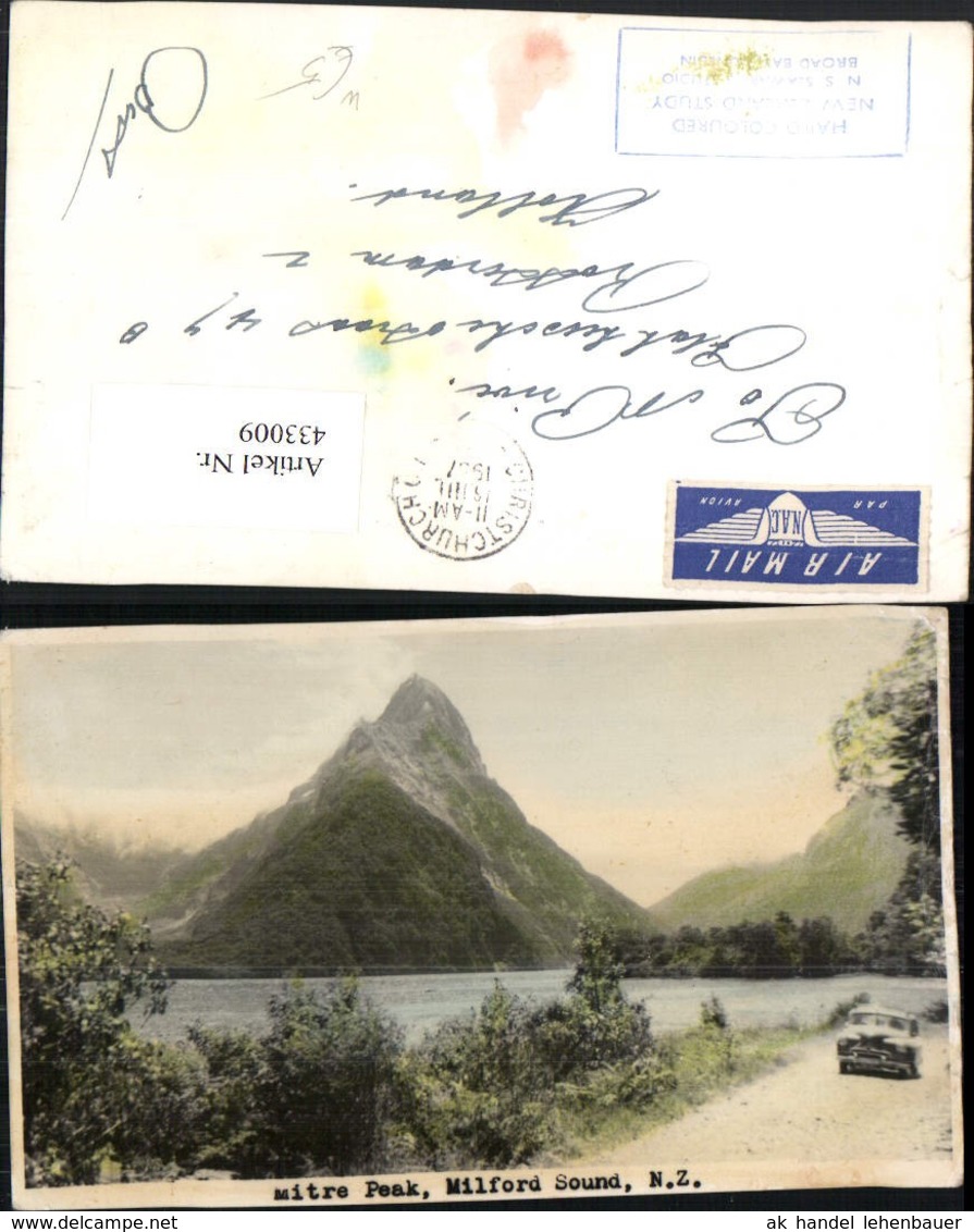 433009,New Zealand Neuseeland Milford Sound Mitre Peak Fjord Bergkulisse - Sonstige & Ohne Zuordnung