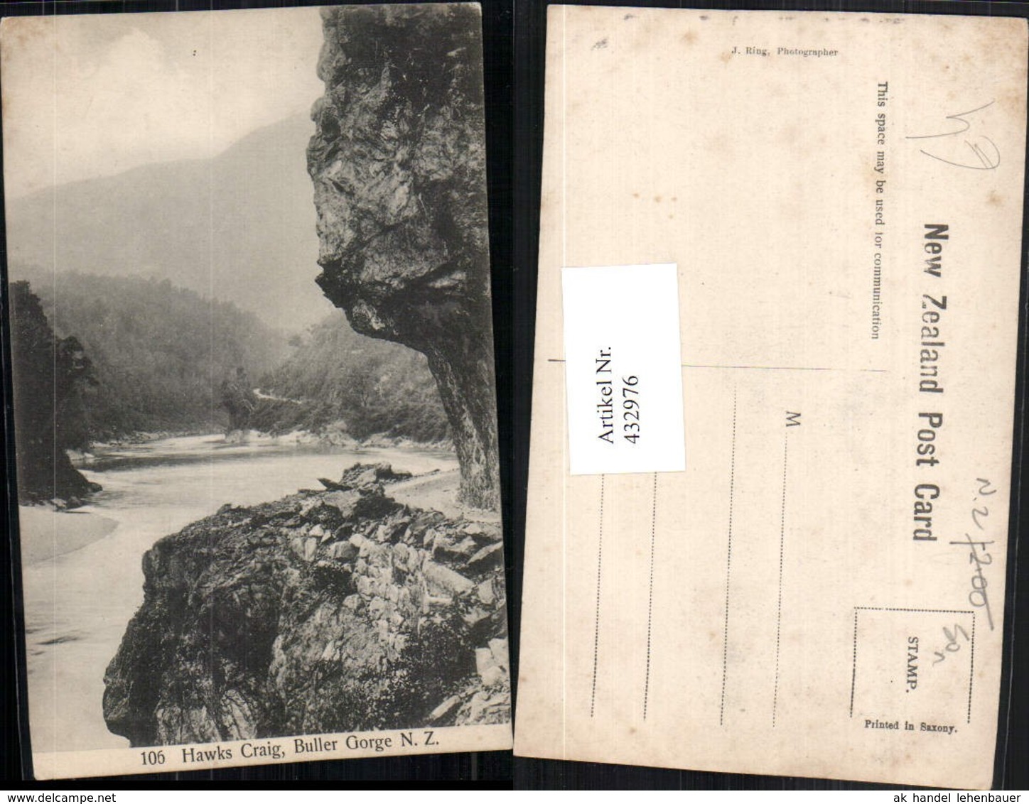 432976,New Zealand Neuseeland Buller Gorge Hawks Craig Fluss - Andere & Zonder Classificatie