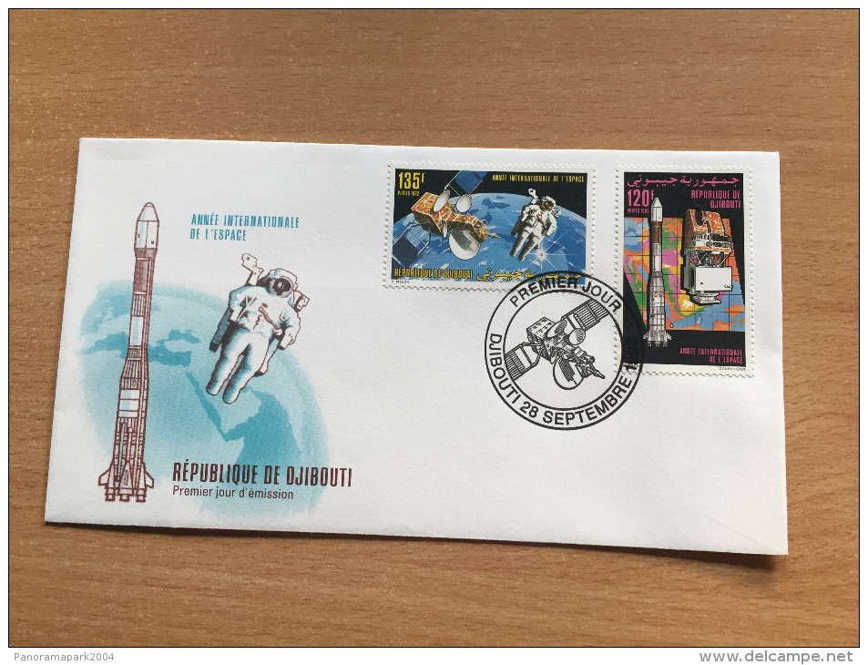 Djibouti Dschibuti 1992 FDC Année Internationale De L'Espace Space Year Kosmos Comos Fusée Spaceship Mi. 572 - 573 - Autres & Non Classés