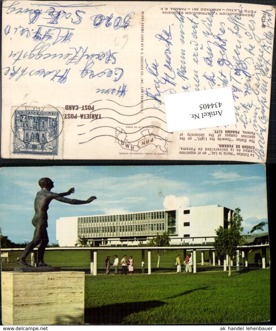 434405,Panama City Campus Of The University Statue Towards The Light - Panama